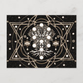 Kabbalah生命の木の神聖な幾何学オーナメント ポストカード (正面)