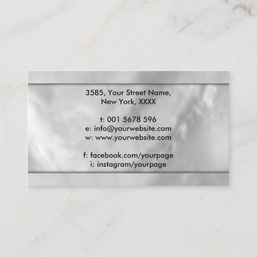 Kabbalah生命の木の神聖な幾何学オーナメント 名刺 (裏面)