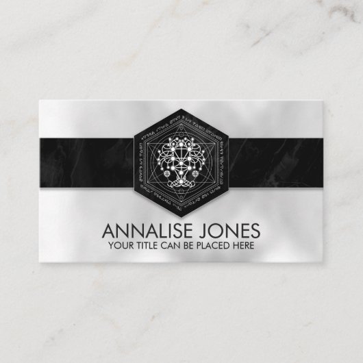 Kabbalah生命の木の神聖な幾何学オーナメント 名刺 (正面)