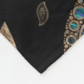 Kabbalah生命の木アワビと金ゴールド フリースブランケット (角)