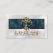 Kabbalah生命の木アワビと金ゴールド 名刺 (裏面)