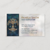 Kabbalah生命の木アワビと金ゴールド 名刺 (正面)