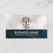 Kabbalah生命の木アワビと金ゴールド 名刺 (裏面)