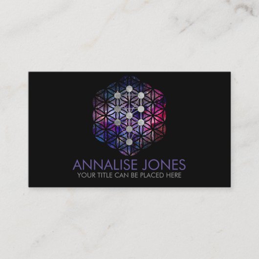 Kabbalah生命の木 – 生命の花 名刺 (正面)