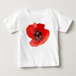 KABFAデザインによる妖精の子供とポピー ベビーTシャツ
