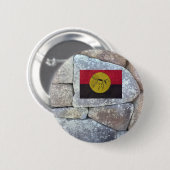 KABIの蜂の古代多角形の石 缶バッジ (正面&裏面)