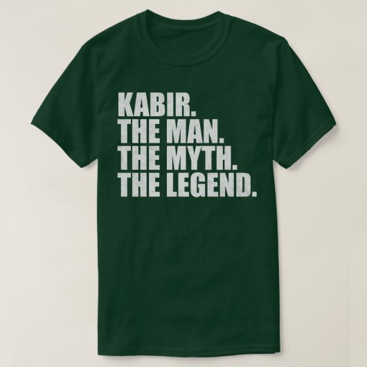 KabirKabir名Kabir与え名 Tシャツ (デザイン正面)