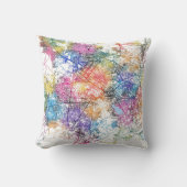 Kabul Afghanistan City Map クッション (正面)