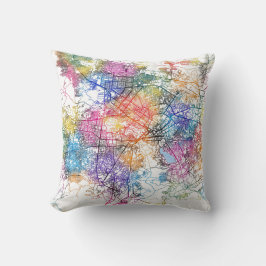 Kabul Afghanistan City Map クッション