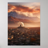 Kabul Print Afghanistan Print Kabul Poster Afghani ポスター (正面)