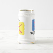 Kabyliaの旗の汚れた3箱ステイン ビールジョッキ (中央)