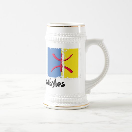 Kabyliaの旗の汚れた3箱ステイン ビールジョッキ (右)