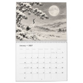 Kacho Fugetsu Sumi-e Ink Birds & Flowers カレンダー (1月 2027)