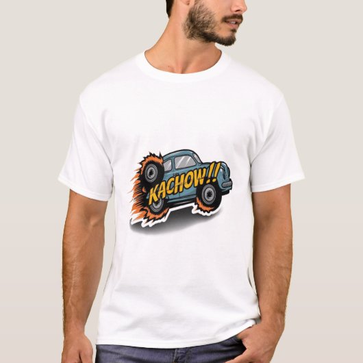 kachow sticker tシャツ (正面)