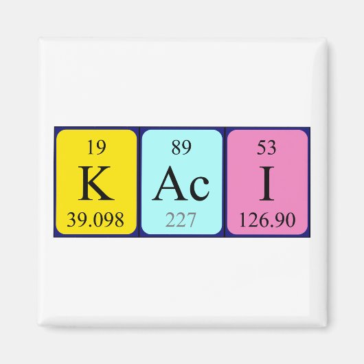 Kaci周期表名磁石 マグネット (正面)