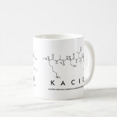 Kacieのペプチッド名前のマグ コーヒーマグカップ (正面右)