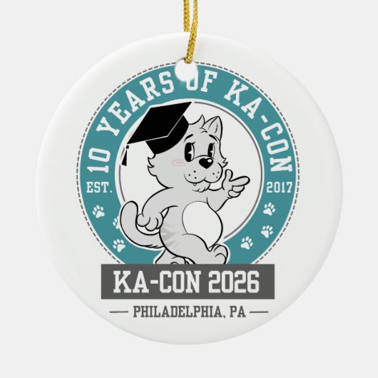 KACON 2026 記念オーナメント セラミックオーナメント (正面)