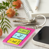 Kacy定期的なテーブル名キーリング キーホルダー (正面右)