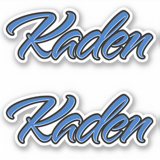 Kaden Name blue Aufkleber Sticker Stickerset シール (正面)