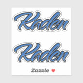Kaden Name blue Aufkleber Sticker Stickerset シール (シート)