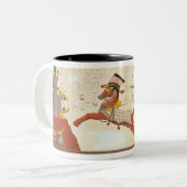 Kadeshの戦いのRamesses II (1279-13年紀元前に)、 ツートーンマグカップ (正面左)
