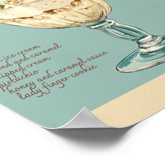 Kadikoyの私の心のレトロ食のポスター ポスター (角)