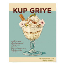 Kadikoyの私の心のレトロ食のポスター