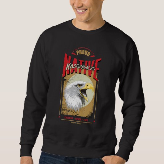 Kadohadacho Native American Eagle Spirit Vintage H スウェットシャツ (正面)