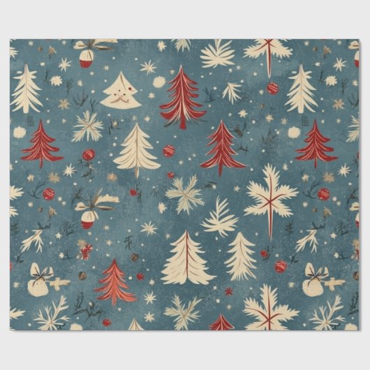 Kadopapier kerst blauw ラッピングペーパー (フラット)