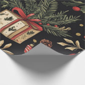 Kadopapier kerst zwart ラッピングペーパー (角)