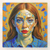 “Kaela” - Pattern of a Past ガラスコースター (正面)