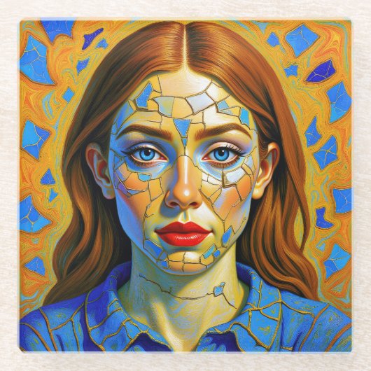 “Kaela” - Pattern of a Past ガラスコースター (正面)