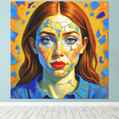 “Kaela” - Pattern of a Past キャンバスプリント (インサイチュ (ウッドフロア))