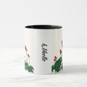 KAFFE TASSE,TEE.MILCH BECHER.TEXT,NATUR MUSTER マグカップ (中央)