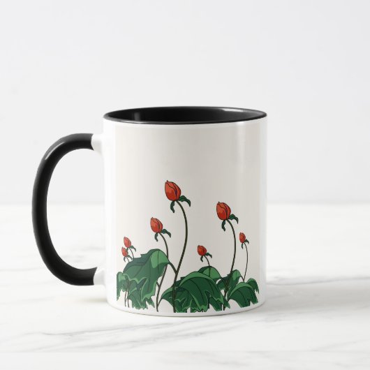 KAFFE TASSE,TEE.MILCH BECHER.TEXT,NATUR MUSTER マグカップ (左)