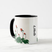 KAFFE TASSE,TEE.MILCH BECHER.TEXT,NATUR MUSTER マグカップ (正面左)