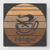 Kaffee Design スクエア壁時計 (正面)