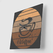 Kaffee Design スクエア壁時計 (傾斜)