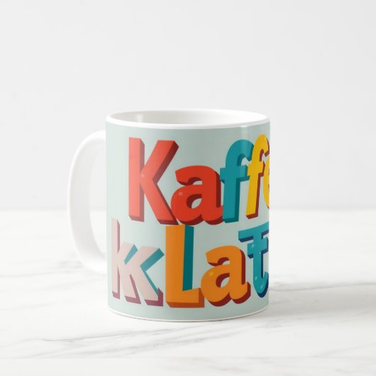 Kaffeeklatsch Personalized German Coffee Social コーヒーマグカップ (正面左)