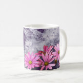 Kaffeetasse Blumen und Distelsamen, lila コーヒーマグカップ (正面右)