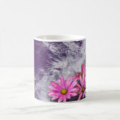 Kaffeetasse Blumen und Distelsamen, lila コーヒーマグカップ (中央)