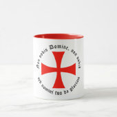 Kaffeetasse mit Templerkreuz und Templermotto マグカップ (中央)