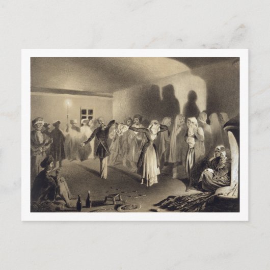 Kagha-Choura、ダゲスタンのプレート55のダンスパーティー インビテーションポストカード (正面)