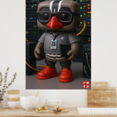 Kagu working at the data center ポスター (キッチン)