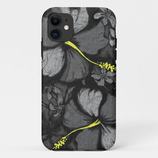 Kahalaのハイビスカスのハワイの溶岩の石のイラストレーション Case-Mate iPhoneケース (裏面)