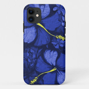 Kahalaのハイビスカスのハワイの溶岩の石のイラストレーション iPhone 11 ケース