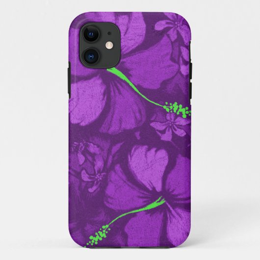 Kahalaのハイビスカスのハワイの溶岩の石のイラストレーション Case-Mate iPhoneケース (裏面)