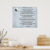 Kahlil Gibranによる作業 ポスター (キッチン)