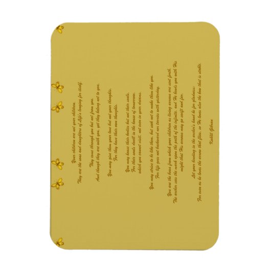 Kahlil Gibranの子ども マグネット (縦)