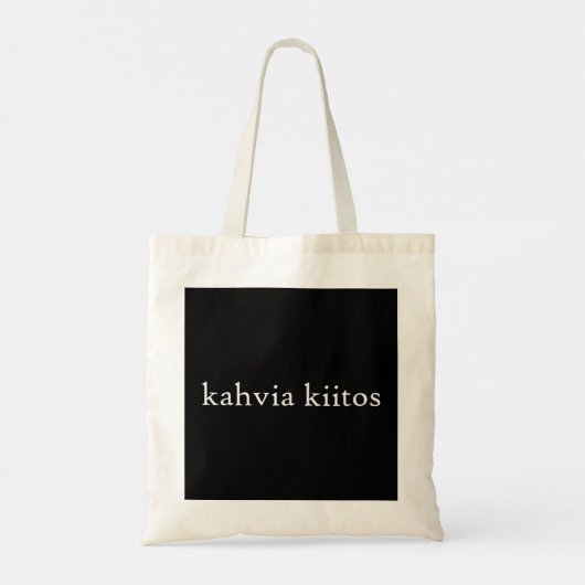 Kahvia Kiitos COFFEE PLEASE Finnish Language Group トートバッグ (裏面)